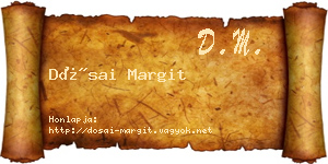 Dósai Margit névjegykártya